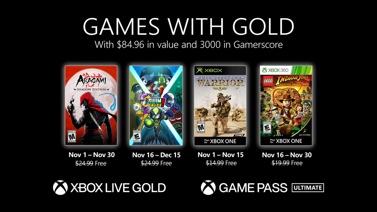 Jogos: Xbox anuncia Games with Gold de novembro de 2020