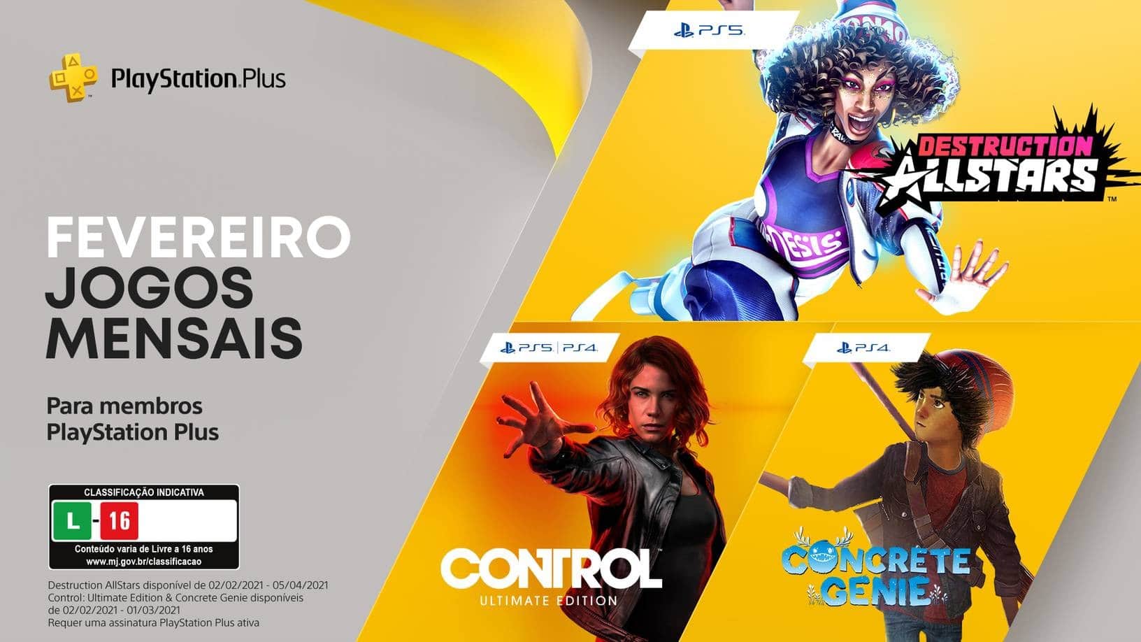 Jogos: PS Plus de fevereiro traz Control: Ultimate Edition e mais dois jogos