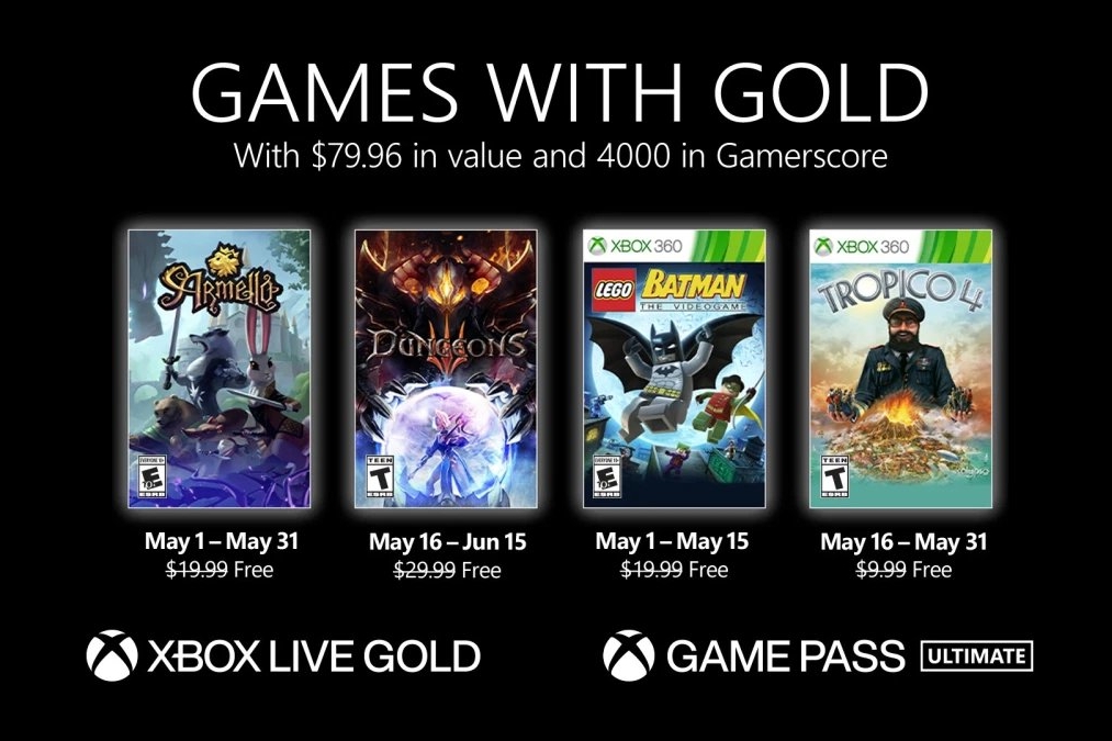 Jogos: Xbox revela Games with Gold para maio de 2021