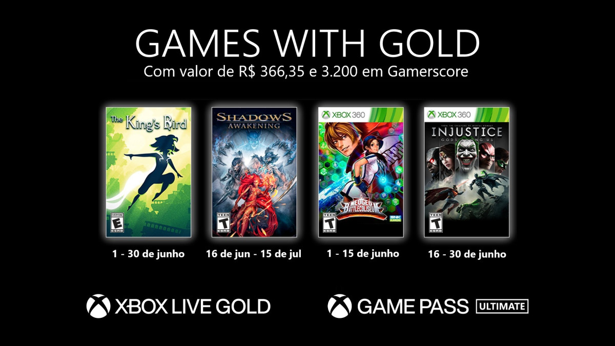 Jogos: Xbox revela Games With Gold para junho de 2021