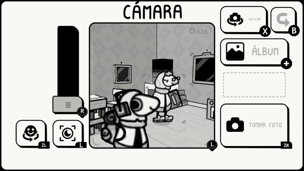 Saia à procura de TOEM ao ganhar a antiga câmera de sua avô. (Imagem: Reprodução/Nintendo Switch)